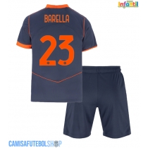 Camisa de time de futebol Inter Milan Nicolo Barella #23 Replicas 3º Equipamento Infantil 2025-26 Manga Curta (+ Calças curtas)